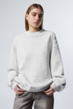 Hellgrau - Langärmeliges Oversize-Sweatshirt - 0