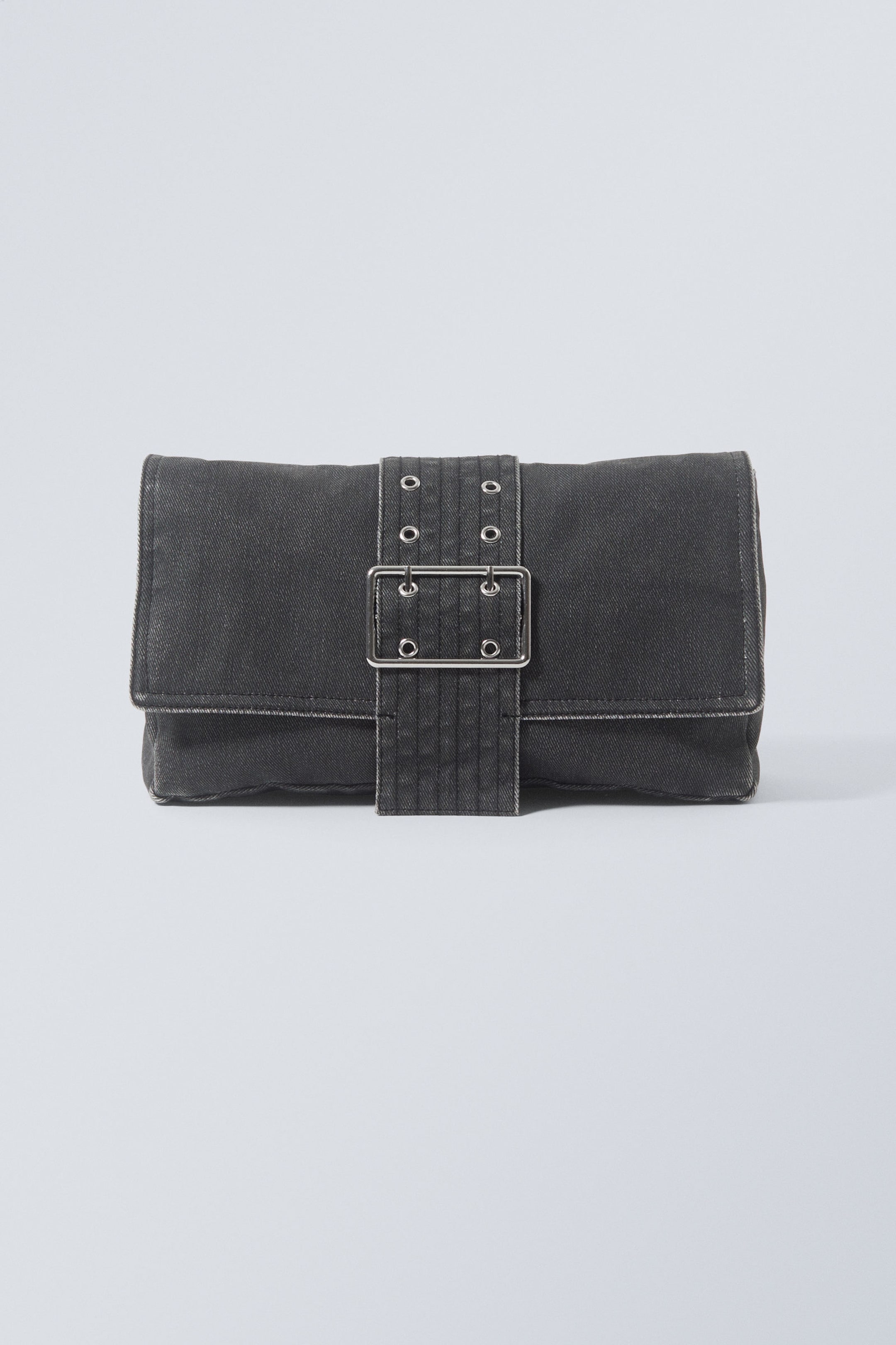 Black - Kylie Denim Shoulder Bag - 0