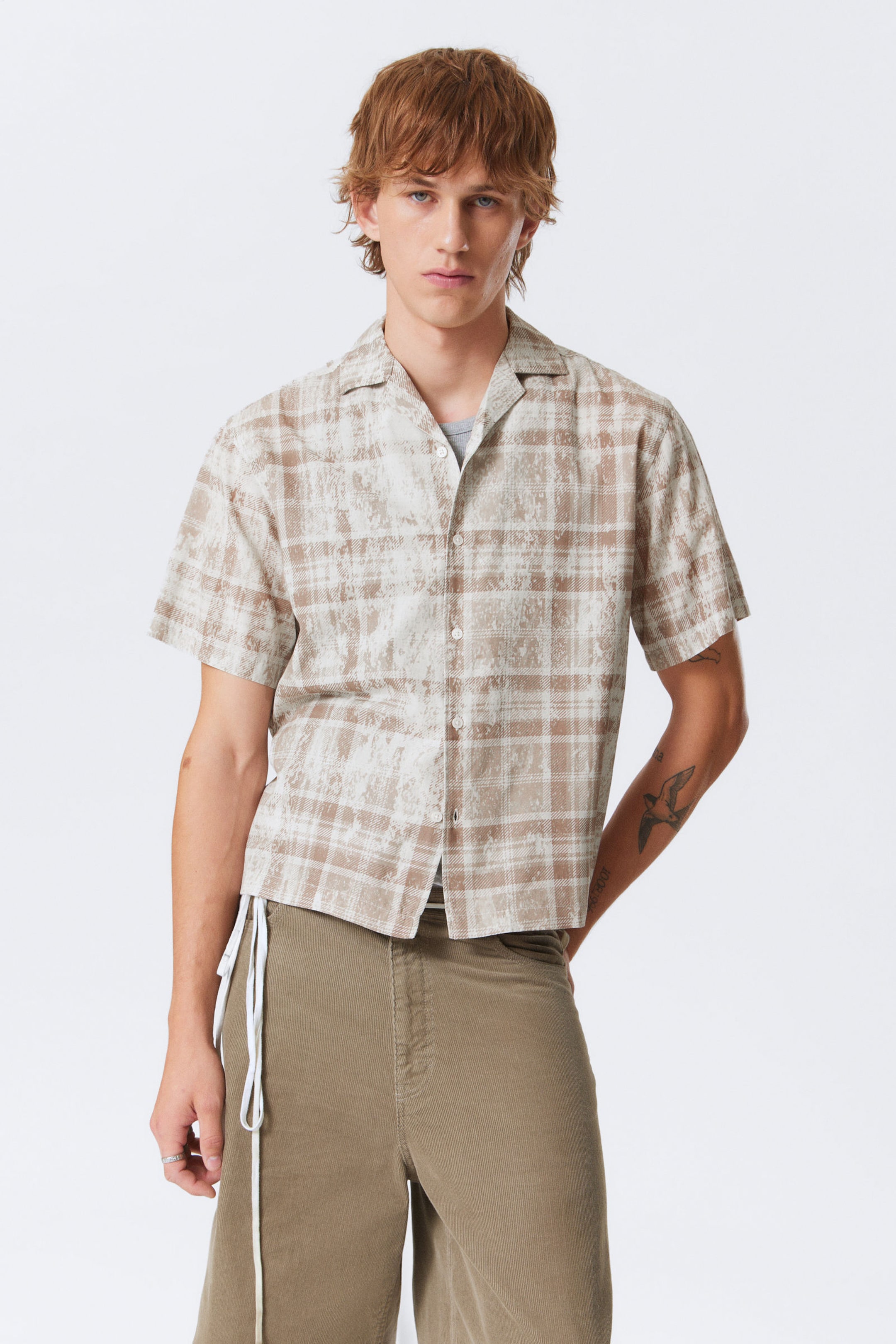#DADACD - Relaxed Graphic Short-Sleeved Resort Shirt - 1