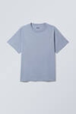 Helles Taubenblau - Kurzes, schweres Boxy-T-Shirt - 3