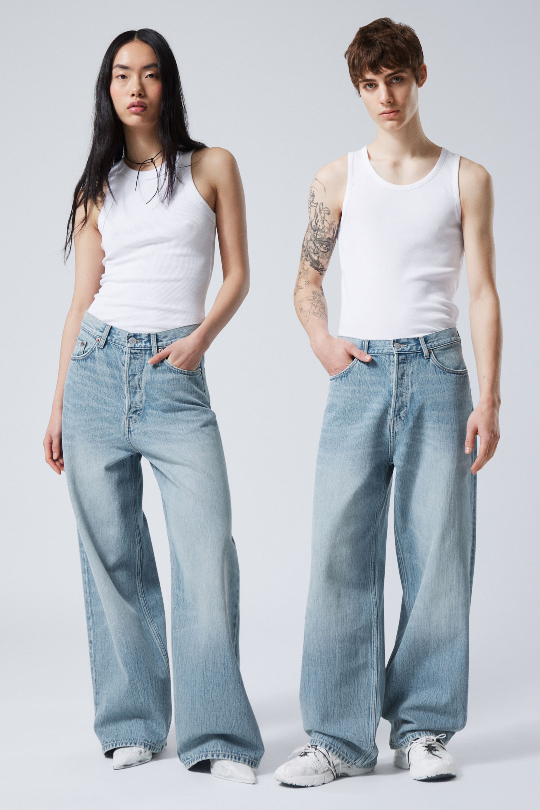 #79829D - Astro Loose Baggy Leg Jeans - 1