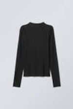 Black - Allison Longsleeved Turtleneck Top - 0