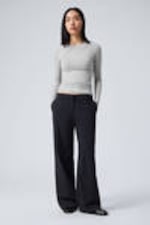 Dark Blue - Emily Low Waist Suiting Trousers - 0