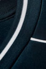 Dark Blue - Oversized Sporty V-neck Sweater - 1