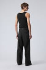 Black - Uno Loose Suit Trousers - 6