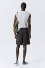 Washed Dark Blue - Relaxed Terry Shorts - 2