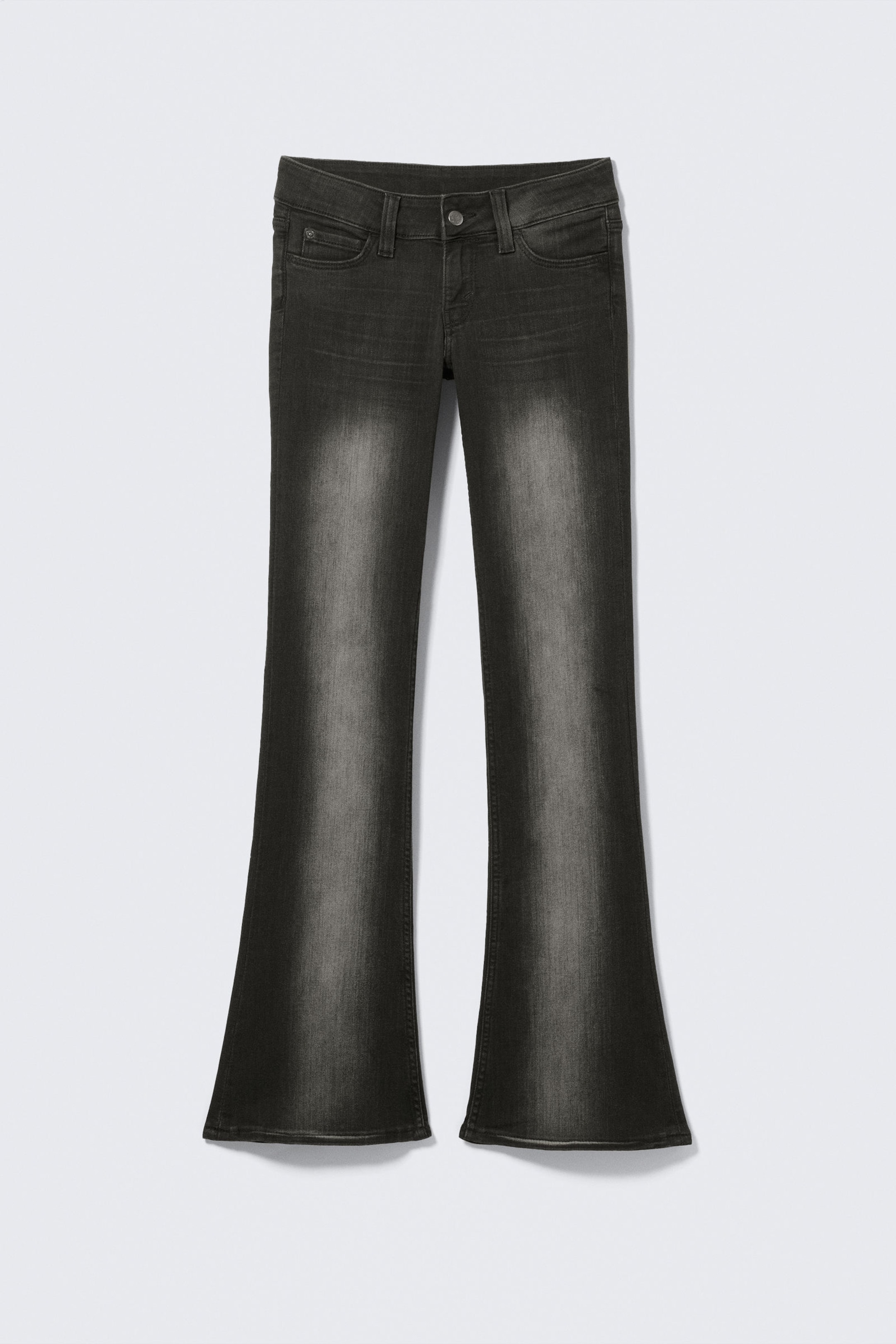#000000 - Booty Bei Low Waist Skinny Bootcut Jeans - 1