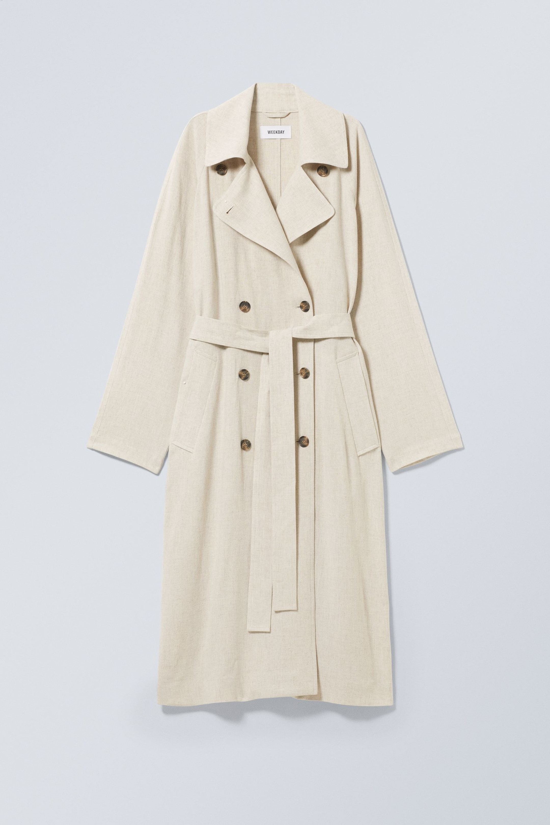 Ecru - Julie Linen Mix Trench - 0