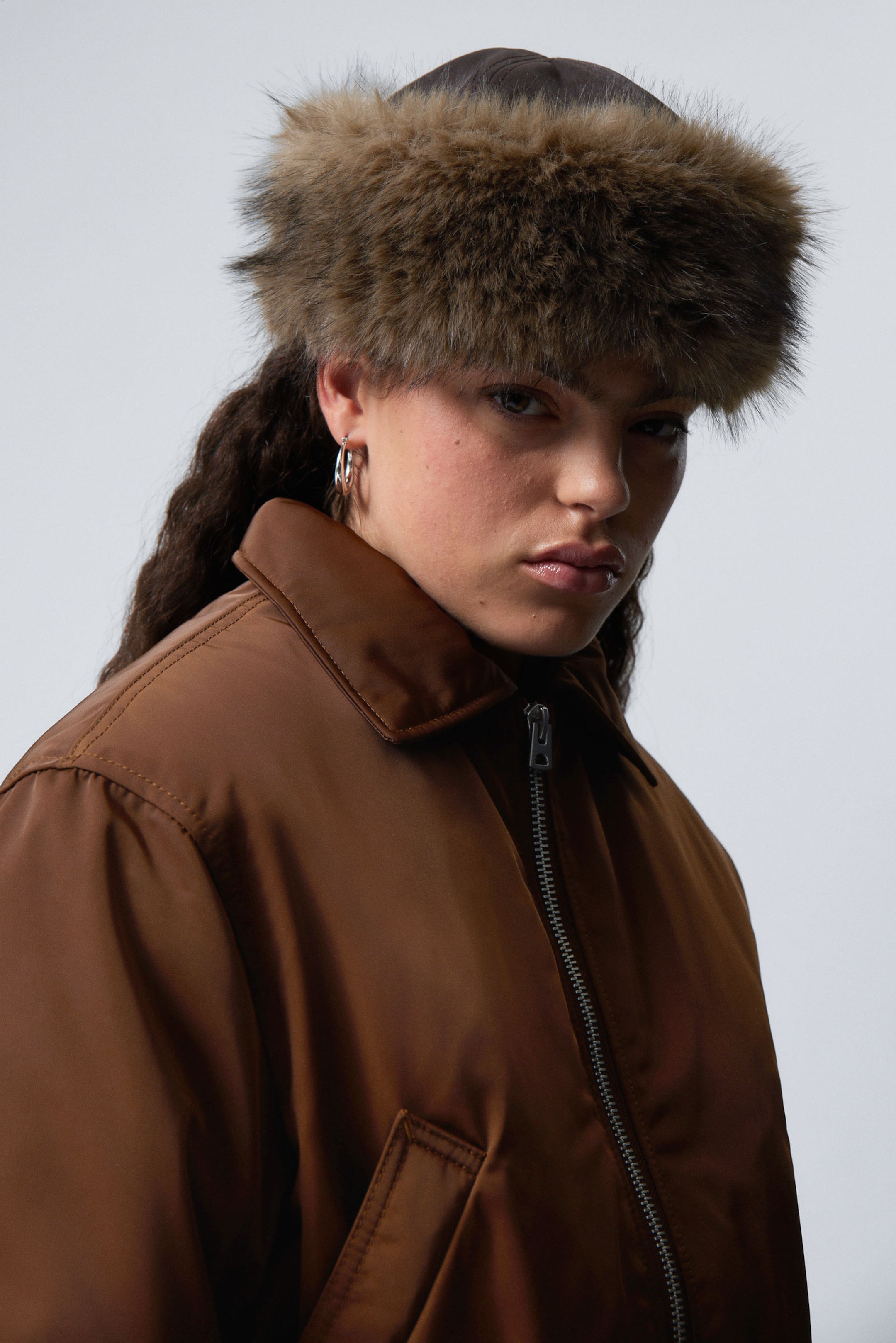 #3F3838 - Faux Fur Hat - 2