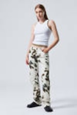 Cow Print - Low Cow Printed Twill Trousers - 0