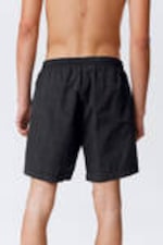 Schwarz kariert - Badeshorts aus kariertem Nylon - 3