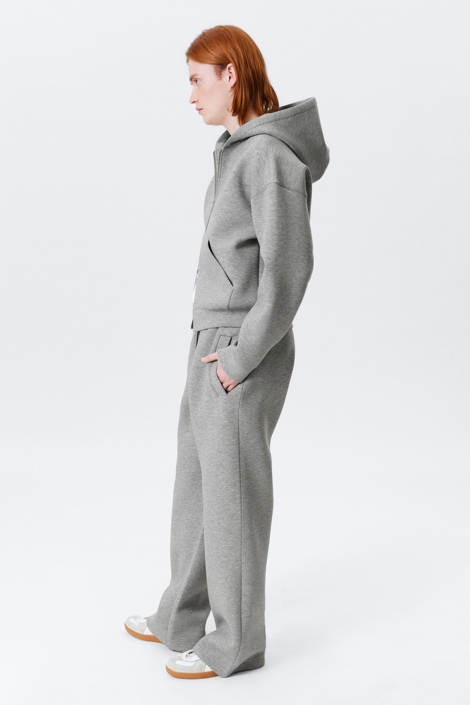 simon scuba zip hoodie - Grey Melange | Weekday WW simon scuba zip hoodie - Grey Melange | Weekday WW