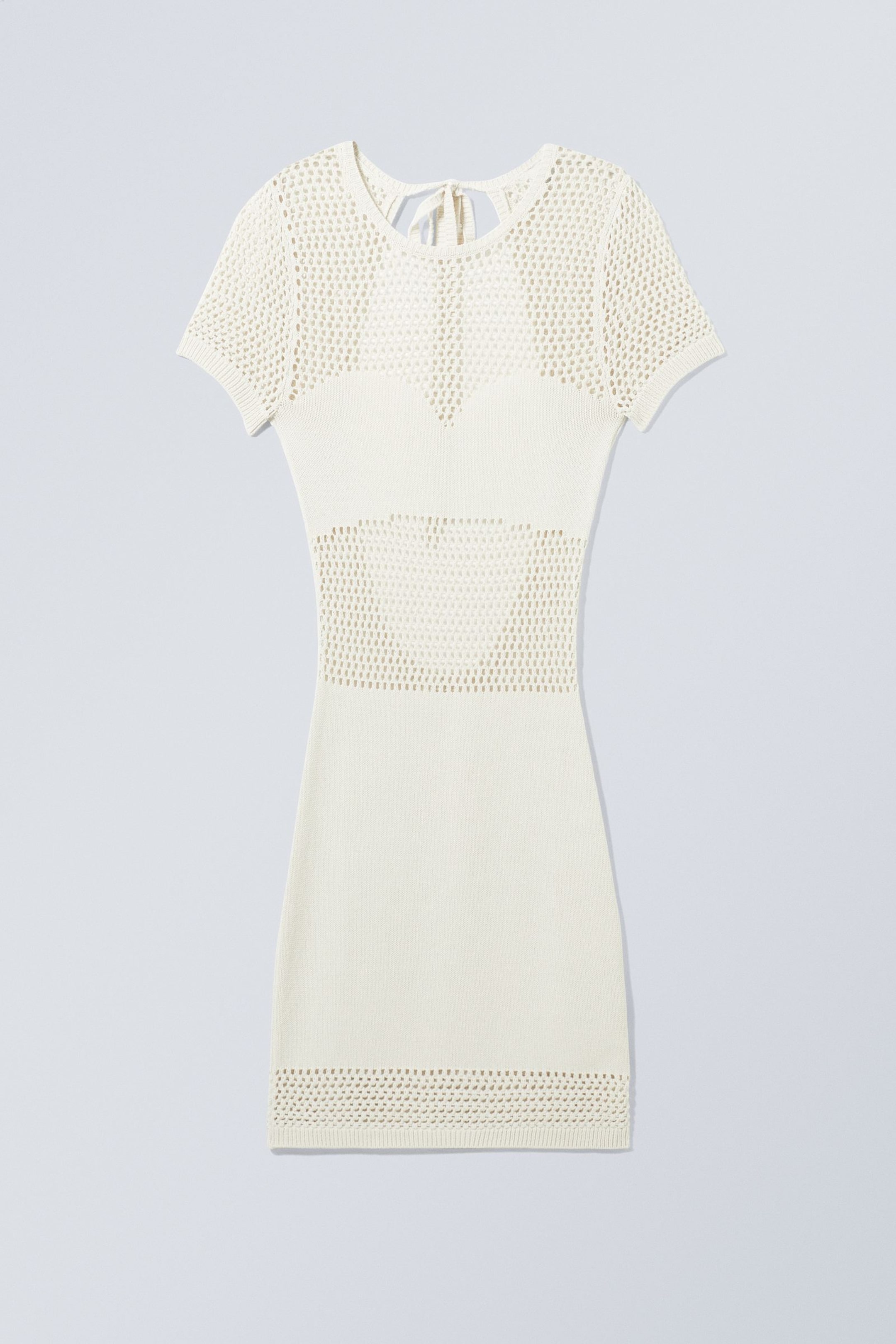 Off-white - Mixed Knitted Crochet Dress - 0