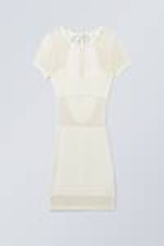 Off-white - Mixed Knitted Crochet Dress - 0