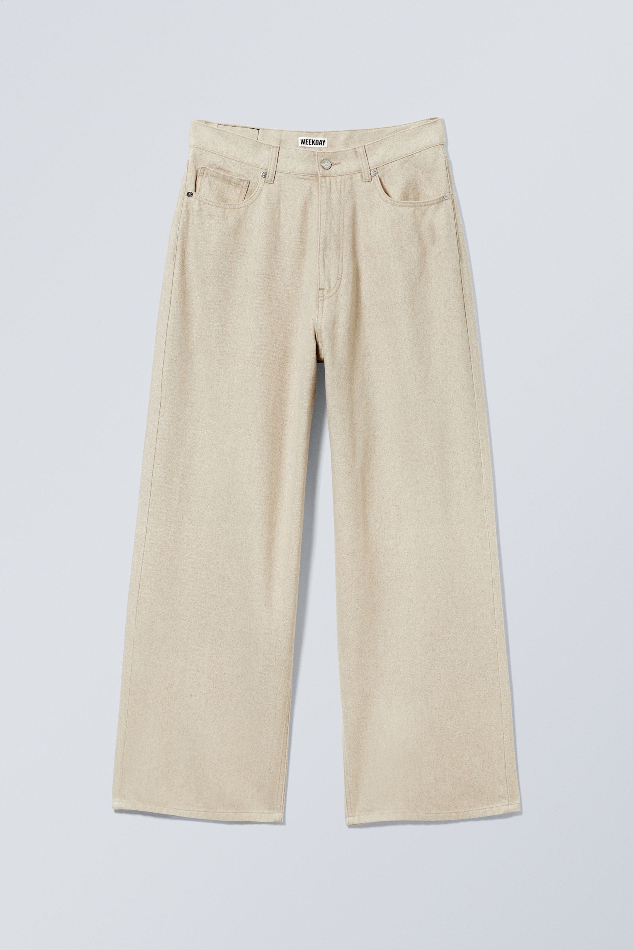 Ecru - Astro Baggy Linen Blend Trousers - 2