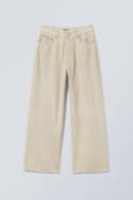 Ecru - Astro Baggy Linen Blend Trousers - 2