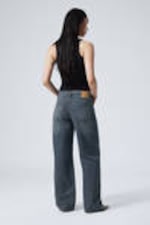 Lake Blue - Dunkelblau - Ample Low Waist Loose Wide Leg Jeans - 5