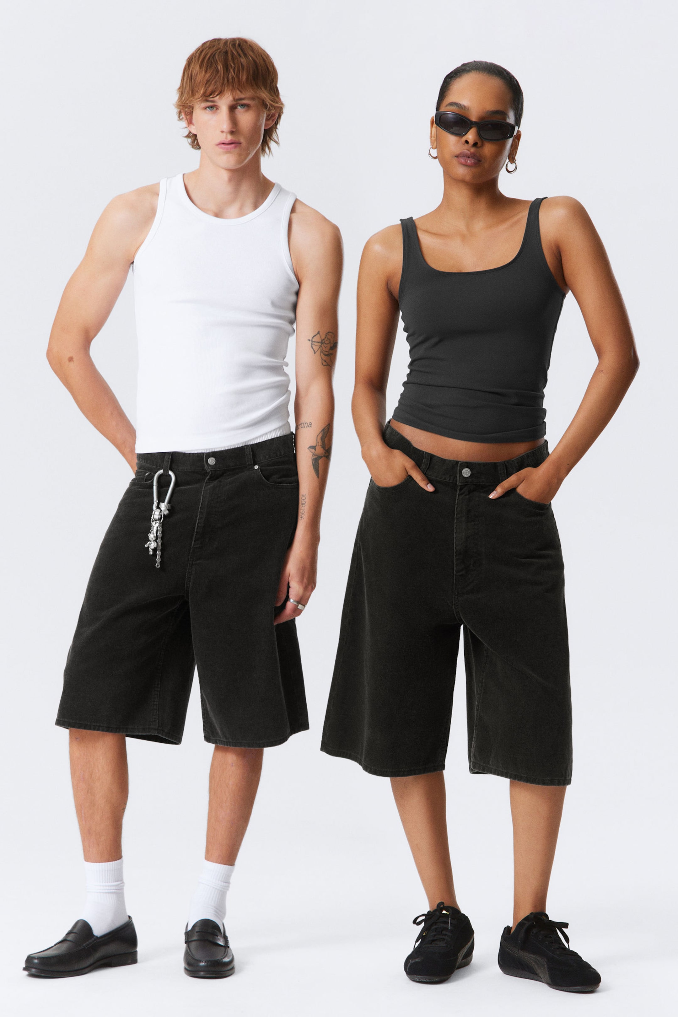 #272628 - Astro Loose Baggy Corduroy Shorts - 1