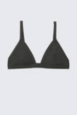 Dark Grey - Ribbed V-neck Bikini Top - 4