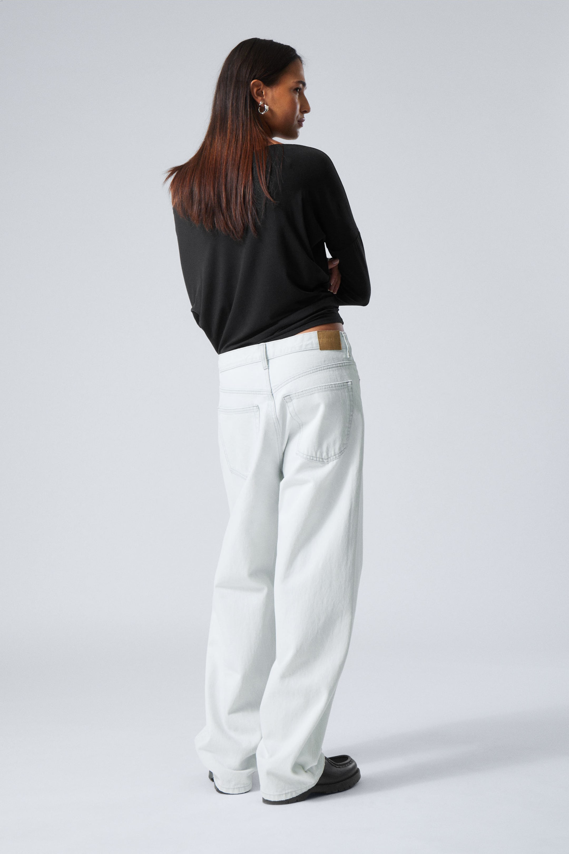 Ice Blue - Light Blue - Galaxy Loose Straight Leg Jeans - 8