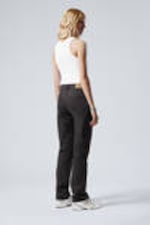 Black Lux - Schwarz - Pin Mid Waist Regular Straight Leg Jeans - 5