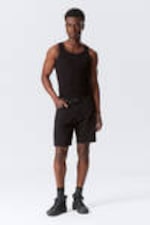 Black - Space Relaxed Denim Shorts - 0
