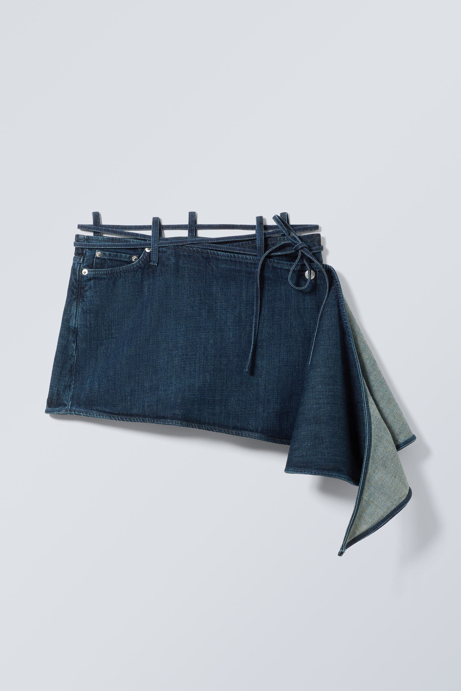 short denim wrap skirt - Sapphire Blue | Weekday WW