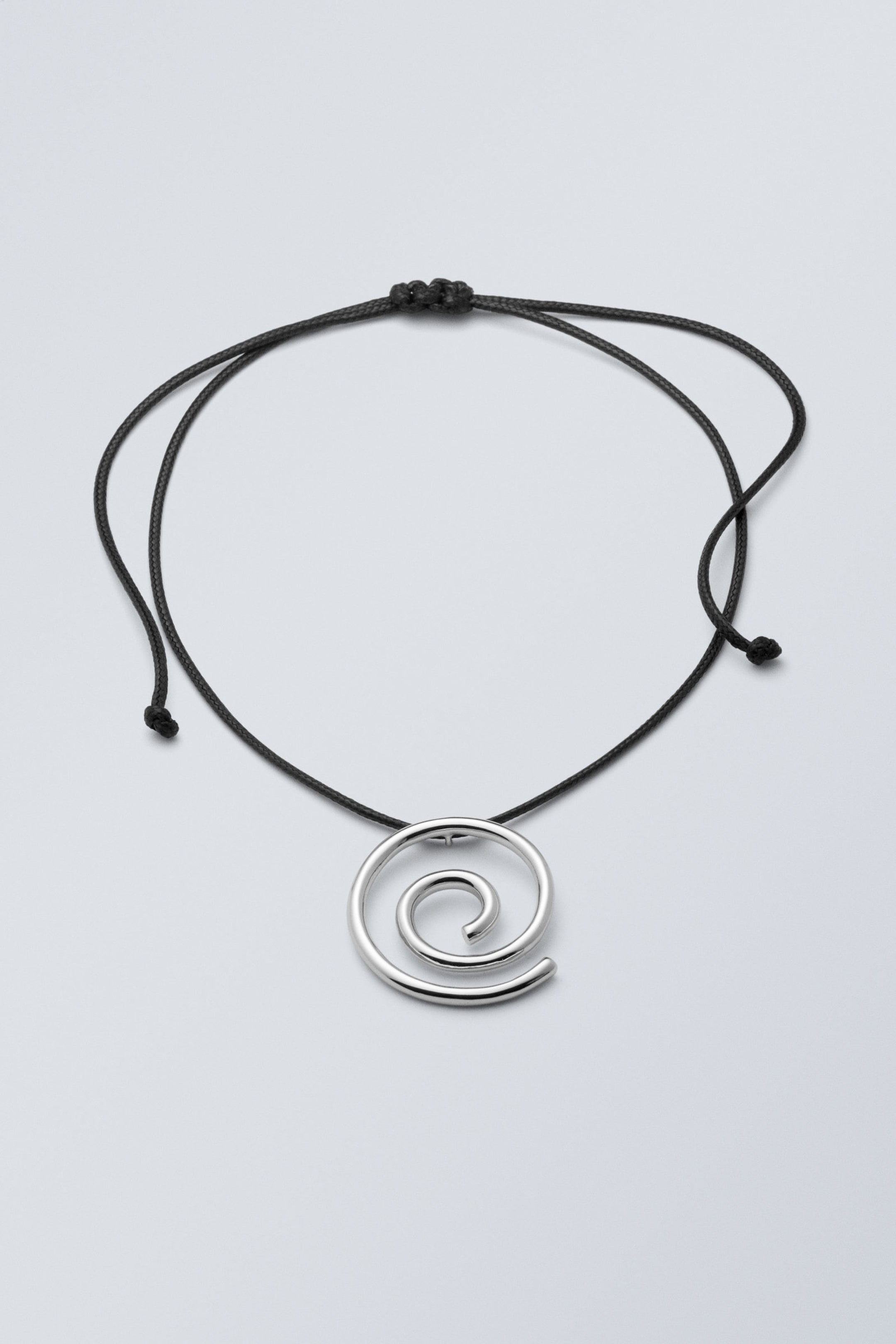 Silverpläterad - Swirly Strap Halsband - 0