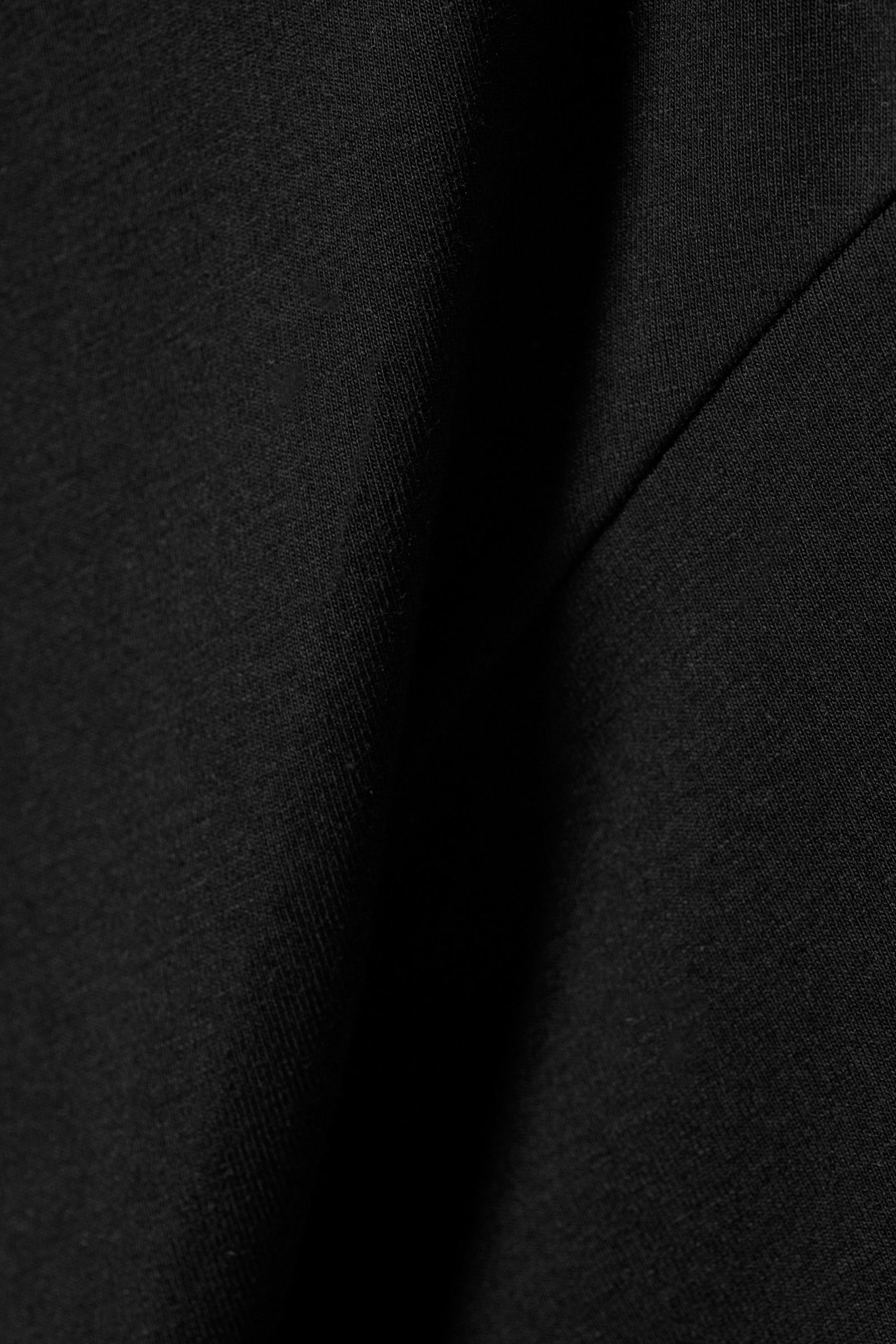 Black - Gathered Short-Sleeved Maxi Dress - 5