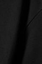 Black - Gathered Short-Sleeved Maxi Dress - 5