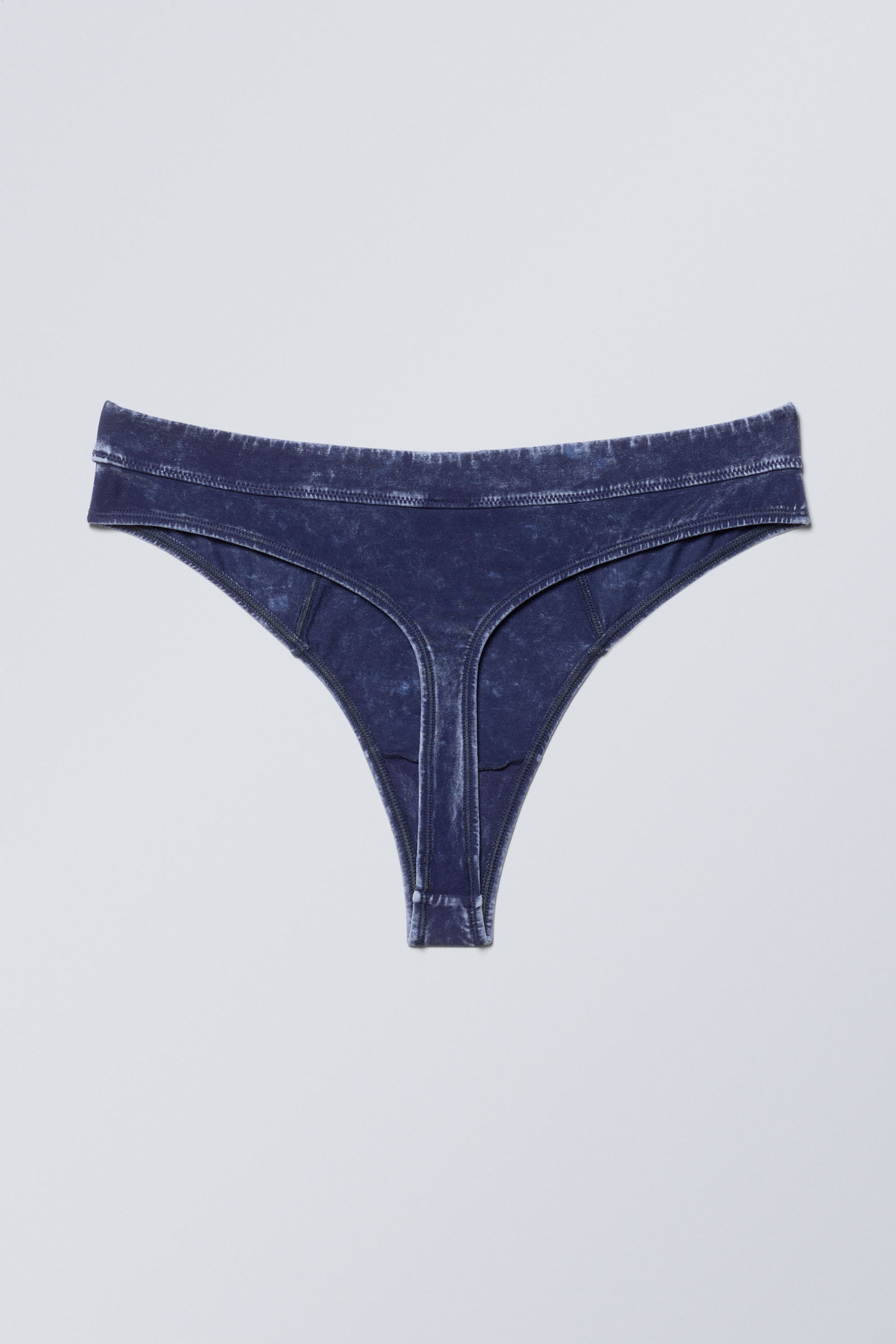 Bleach Washed Blue - Tanga aus gewaschener Baumwolle Miley - 1