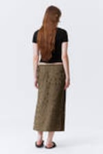 Dark Mole - Sequin Wrap Midi Skirt - 3