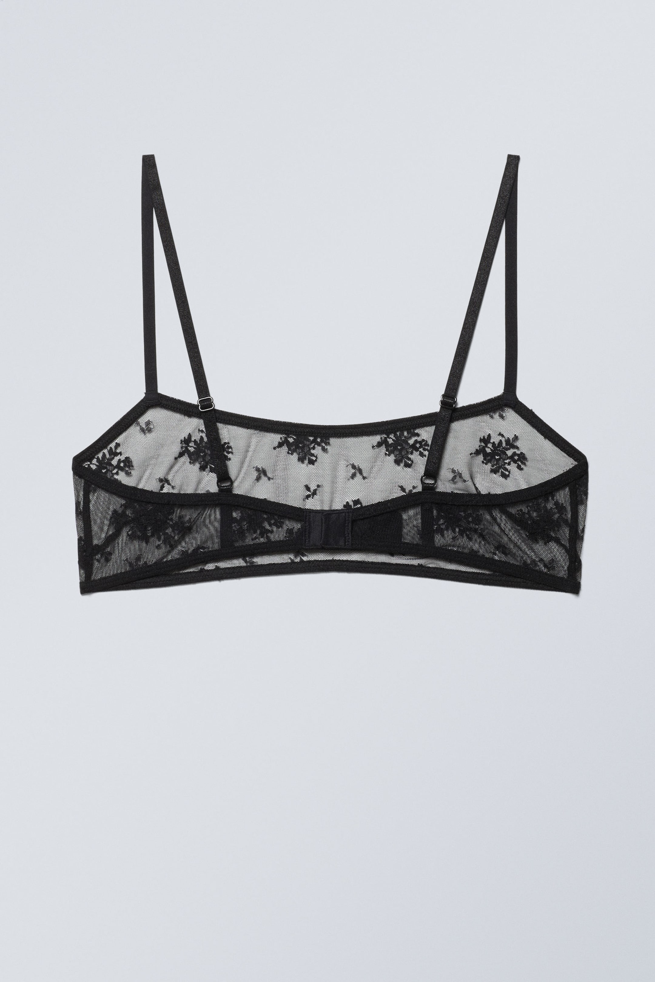 Black Lace - Ash Lace Semi Scooped Bra - 1