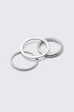 Silver - 3-pack Minimal Steel Rings - 2