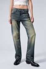 Carson Blue - Medium Blue - Orbit Mid Rise Regular Straight Leg Jeans - 3