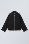 short wool blend jacket - Black | Weekday GB short wool blend jacket - Black | Weekday GB