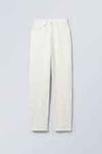 White Hemp - Weiß - Rowe Super High Waisted Regular Straight Leg Jeans - 0