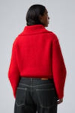 Red - Bea Zip Cardigan - 3