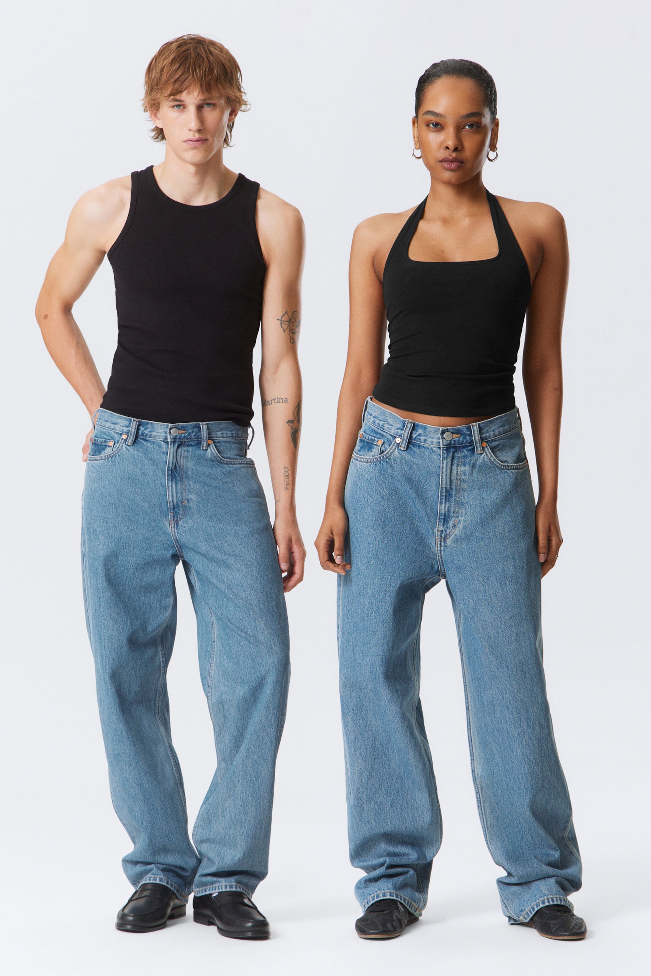 #79829D - Galaxy Loose Straight Leg Jeans - 1