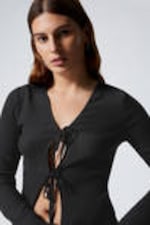 Black - Slim Tie Top - 0