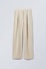 Light Beige - Lilah Linen Mix Trousers - 0