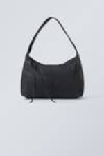 Black - Rectangular Shoulder Bag - 1