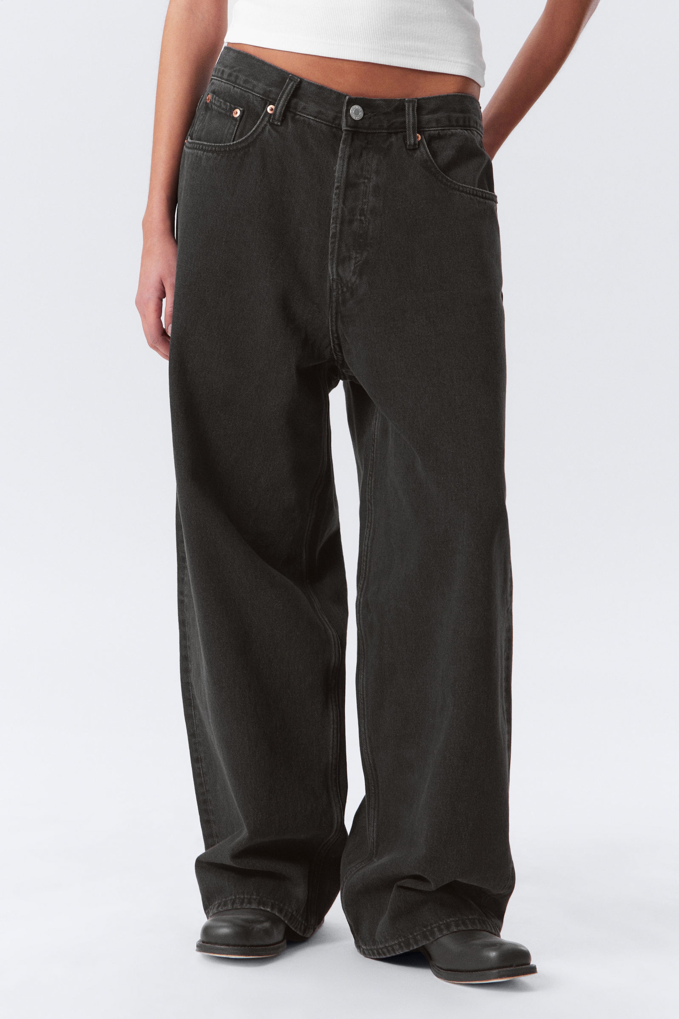 #272628 - Astro Loose Baggy Leg Jeans - 2