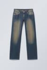 Herritage Blue - Mittelblau - Arrow Low Waist Regular Straight Leg Jeans - 0