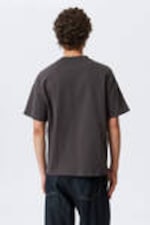 Dunkelgrau - Kastiges T-Shirt - 2