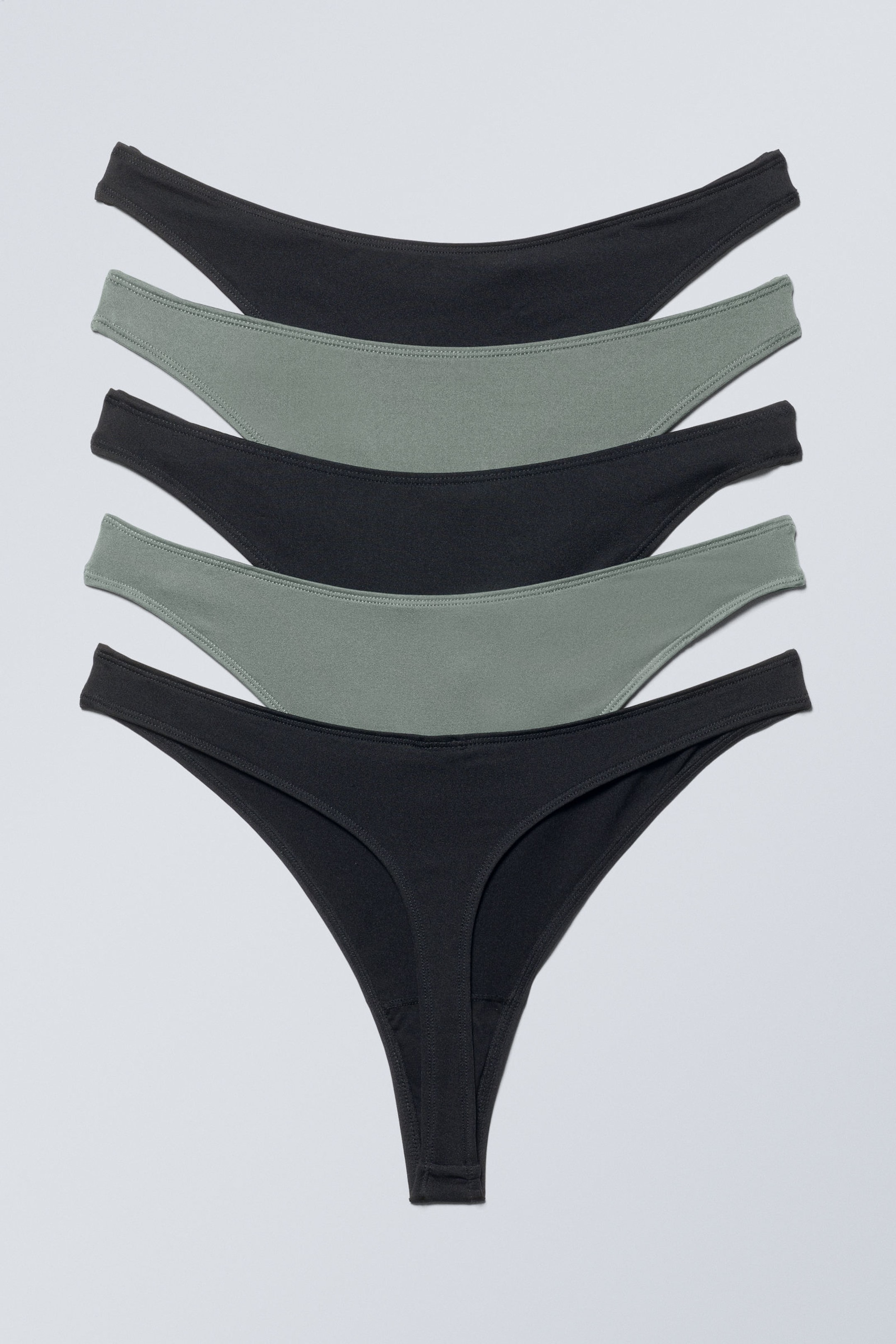 Black Khaki - 5-pack Soul thong - 1