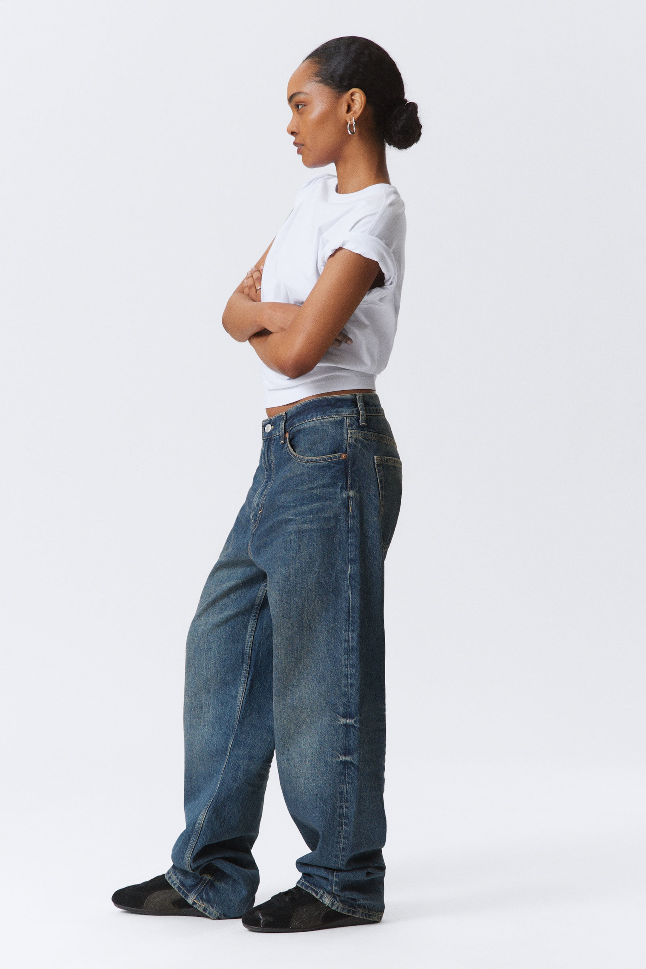 Moss Blue - Galaxy Loose Straight Leg Jeans - 6