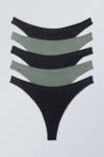 Black Khaki - 5-pack Soul thong - 0