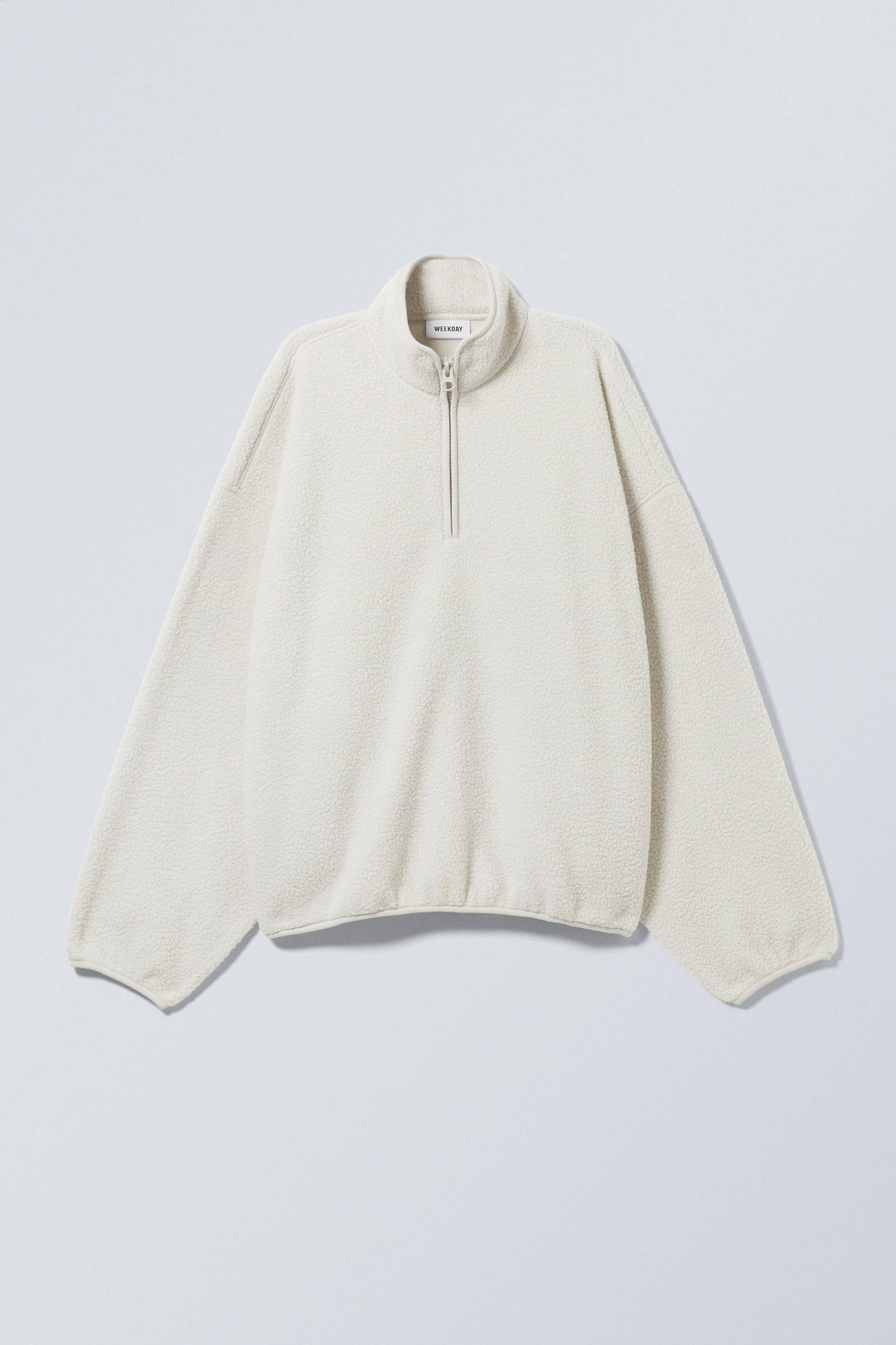 Light Dusty Mole - Oversized Half-Zip Fleece Sweatshirt - 2