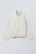 Light Dusty Mole - Oversized Half-Zip Fleece Sweatshirt - 2